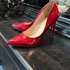 Fashion Nova Glossy Red Heels